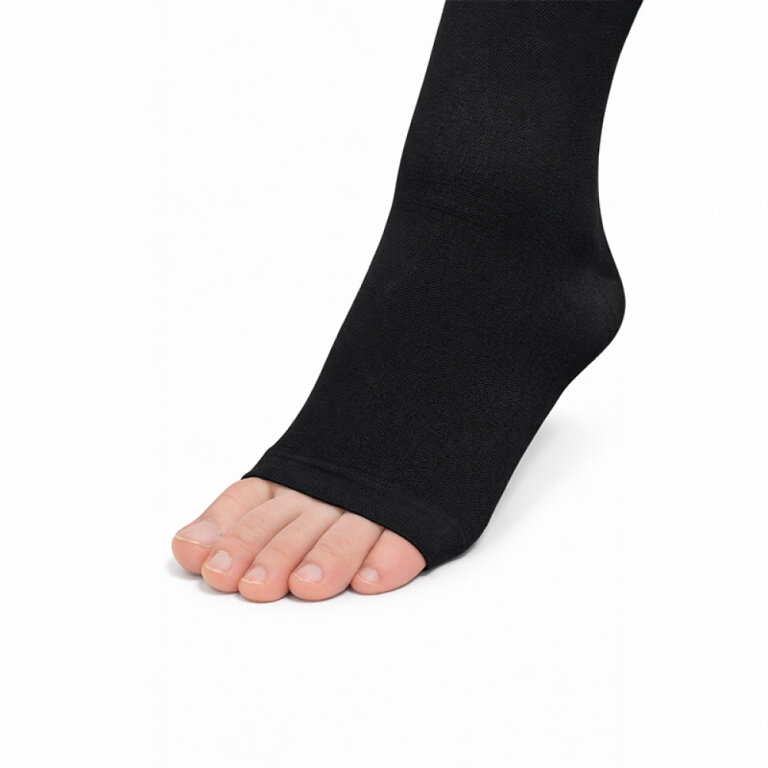 Панчохи антиварикозні Aurafix AV-108 з відкритим носком 2 клас, чорні