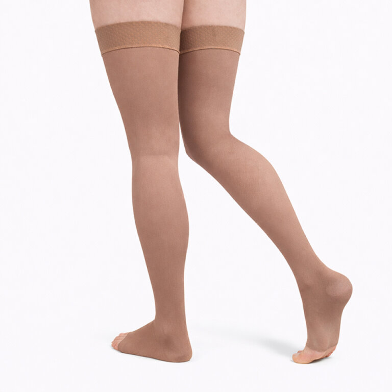Панчохи компресійні 1 клас (18-21 mmHg) Venoflex Micro  з відкритим носком, карамельні, стандартні