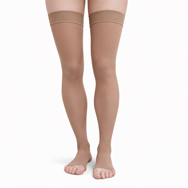 Панчохи компресійні 1 клас (18-21 mmHg) Venoflex Micro  з відкритим носком, карамельні, стандартні