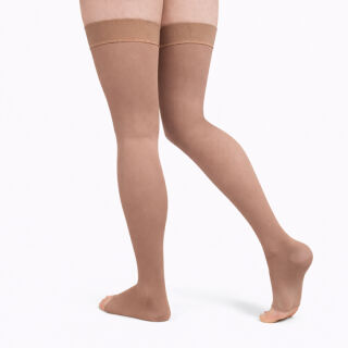 Панчохи компресійні 2 клас (23-32 mmHg) Venoflex Micro з відкритим носком, карамельні, стандартні