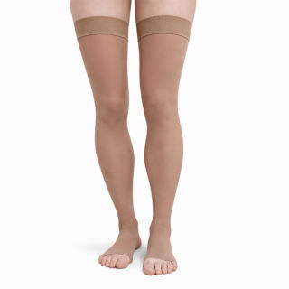 Панчохи компресійні 2 клас (23-32 mmHg) Venoflex Micro з відкритим носком, карамельні, стандартні
