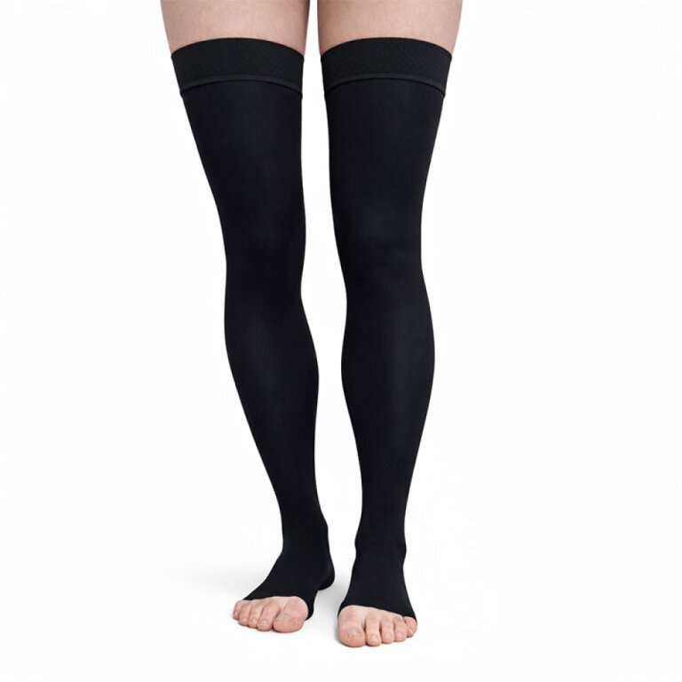 Панчохи компресійні 2 клас (23-32 mmHg) Venoflex Micro з відкритим носком, чорні, стандартні
