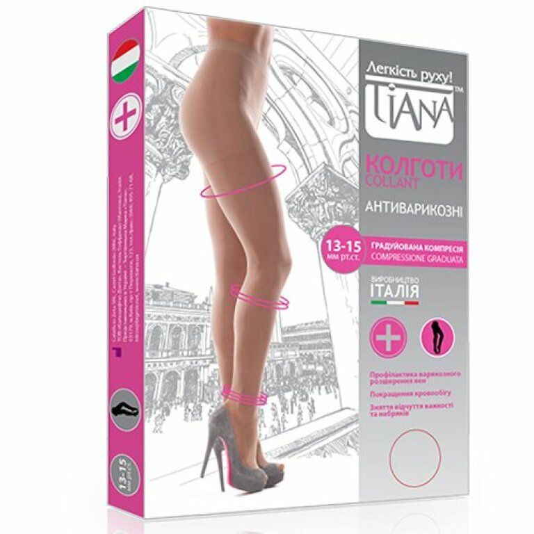 Колготки Tiana (профилактические) компрессия 13-15 мм рт.ст. бежевые