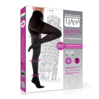 Колготки Tiana (профілактичні) компресія 18-21 мм рт.ст. чорні