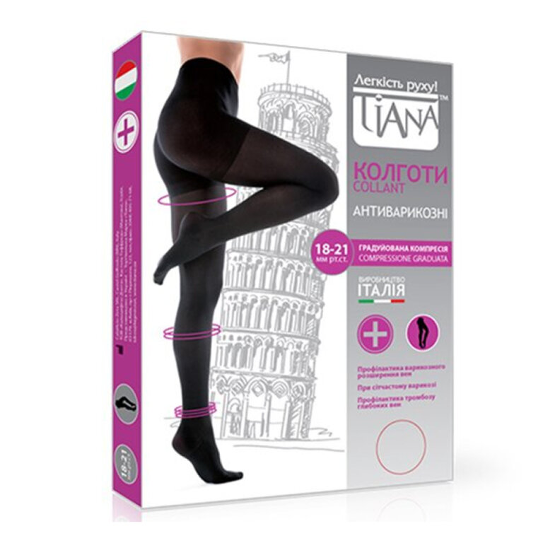 Колготки антиварикозні компресійні Tiana 815 Ambra 140 DEN, 18-21 мм рт.ст., бежеві