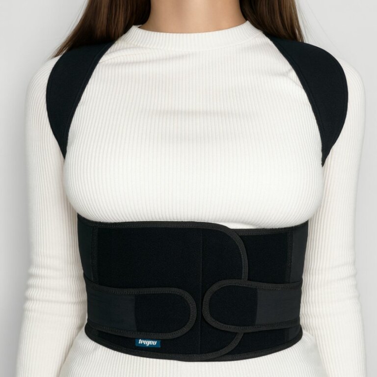 Корсет для спины от сутулости Aurafix AO-53 корректор осанки, черный