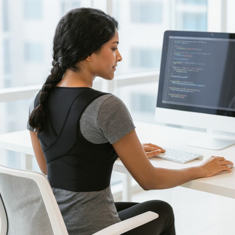 Корсет для спины от сутулости Aurafix AO-53 корректор осанки, черный