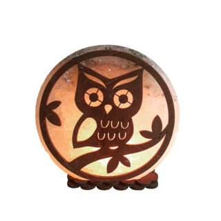 Солевая лампа "Сова на ветке" 3-4 кг