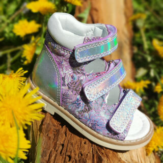 Дитячі Анатомічні босоніжки Ortomedica 1039-04 перламутрові фіолетові