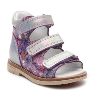 Дитячі Анатомічні босоніжки Ortomedica 1039-04 перламутрові фіолетові