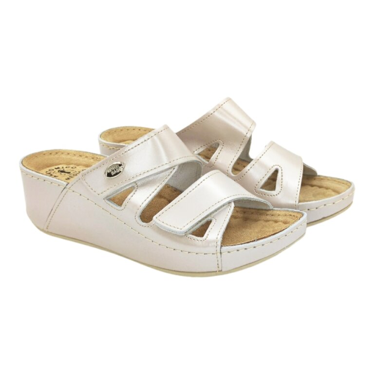 Анатомічні шльопанці жіночі Fratelli Babb D-108 пудра