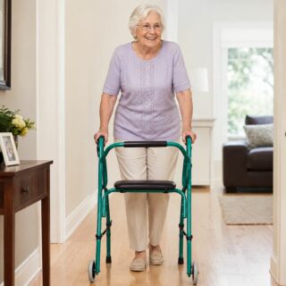 Ходунки для дорослого Vhealth VH901 на колесах, з сидінням
