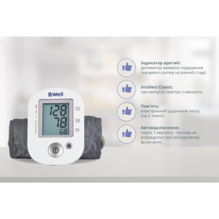 Тонометр автоматический B.Well PRO-35 с адаптером, с увеличенной манжетой 22-42 см.