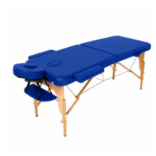 Масажний стіл Ridni 2-секційний дерев'яний, блакитний