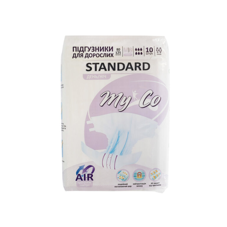 Підгузки для дорослих MyCo Standard розмір М/2 (10шт)