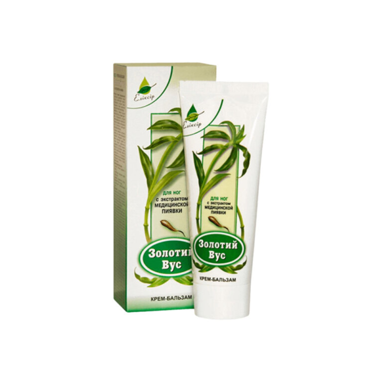 Крем-бальзам для ніг Еліксир "Золотий вус" з екстрактом п'явки, 75мл