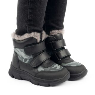 Дитячі Анатомічні черевики з хутром Ortomedica 361-04 сірі