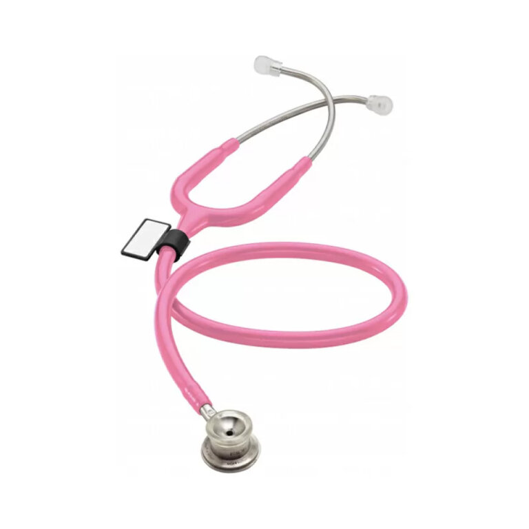 Стетоскоп для немовлят MDF Instruments 777I-01 з подвійною голівкою, сталевий, рожевий