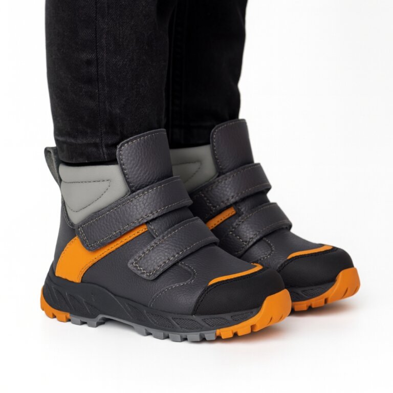 Дитячі Анатомічні черевики демісизонні Ortomedica 115-02 сірі