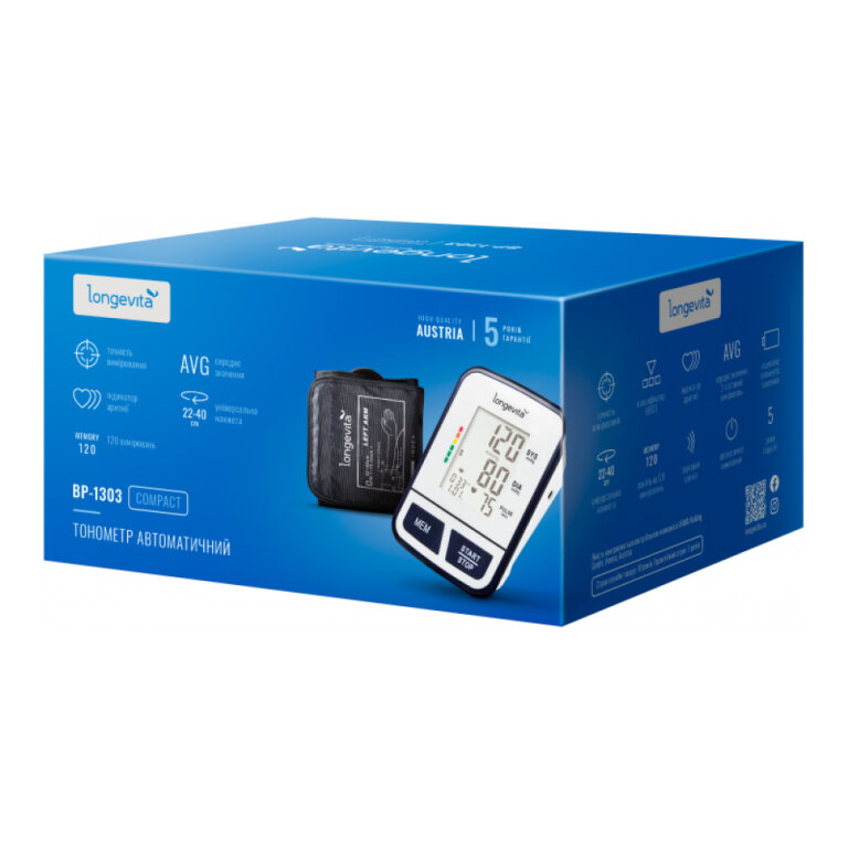 Автоматичний тонометр Longevita ВР-1303