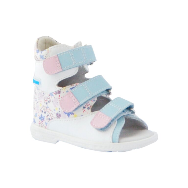 Детские Анатомические сандалии с высоким берцем ORTMANN Kids Eger 7.29.2-white/blue