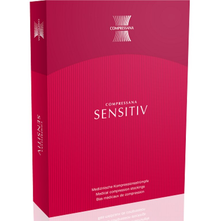 Компрессионные чулки A-G Compressana Sensitiv, 2 Класc, открытый носок арт. 0290 AG-max-beige silk