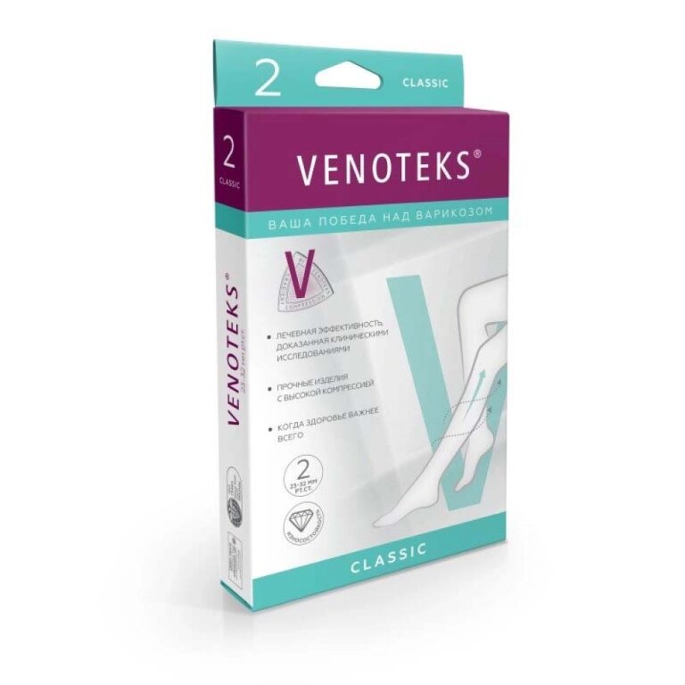 Компрессионные чулки VENOTEKS (2 класс, плотные) 2C214