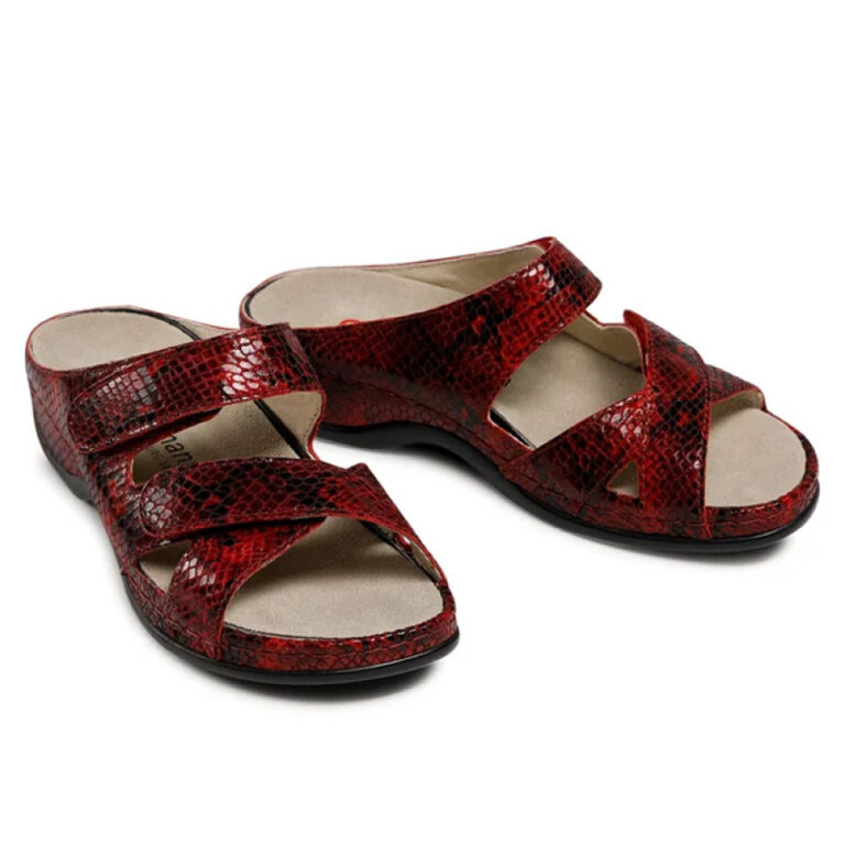 Жіночі сандалі Анатомічні Berkemann Felia арт. 01023 red python