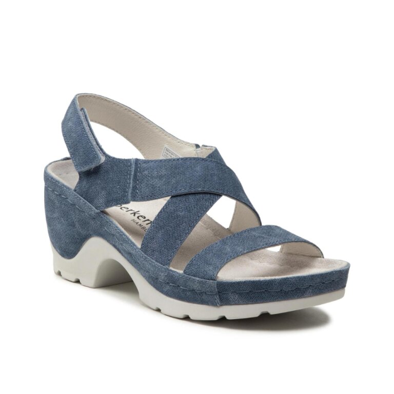 Жіночі Анатомічні сандалі із задником Berkemann NARA, арт. 01651-blue/jeans