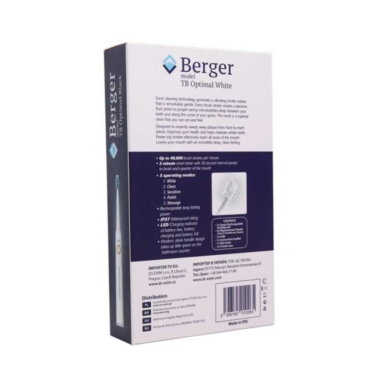 Зубная щетка Berger TB Optimal White+Case