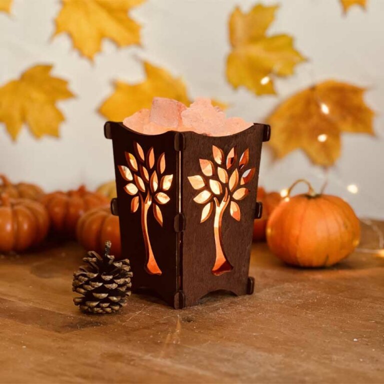 Лампа солевая "Корзина дерево" 1 кг