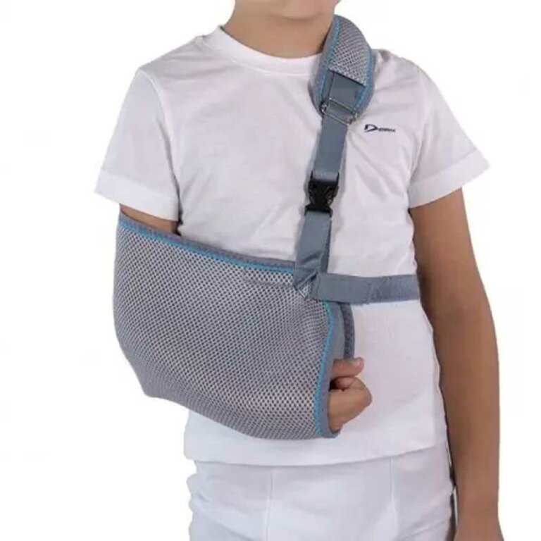 Бандаж для підтримки руки дитячий Алком 3004 косинка, сер