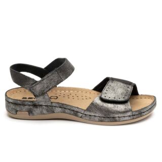 Анатомические босоножки Leon 965 черный глянец