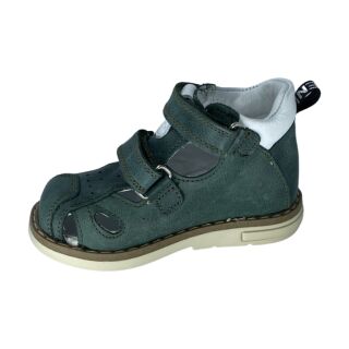 Босоніжки Анатомічні дитячі Ortomedica 1036-04 2 застібки, закриті, зелені