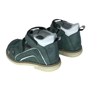Босоніжки Анатомічні дитячі Ortomedica 1036-04 2 застібки, закриті, зелені