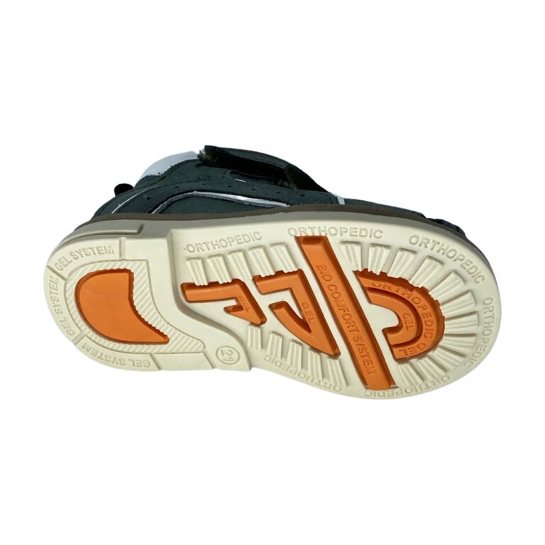 Босоніжки Анатомічні дитячі Ortomedica 1036-04 2 застібки, закриті, зелені