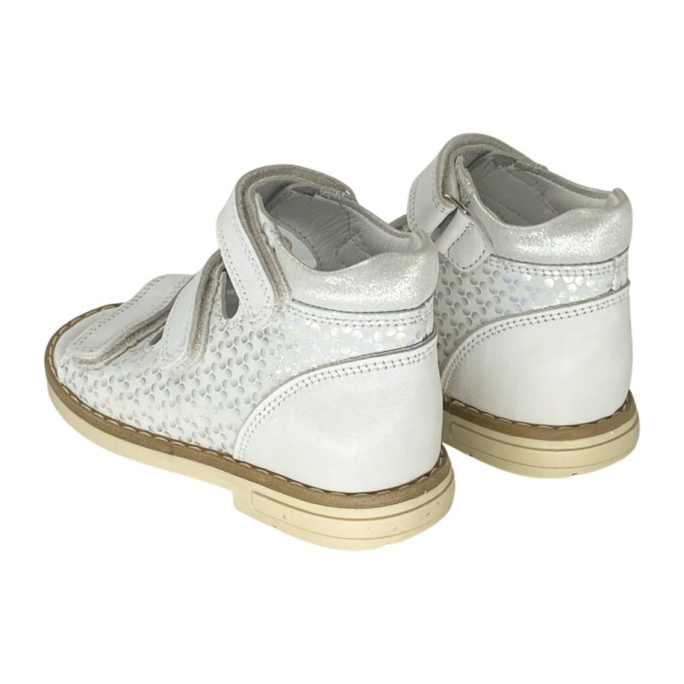 Анатомические босоножки детские Ortomedica 41-09 3 застежки, белые