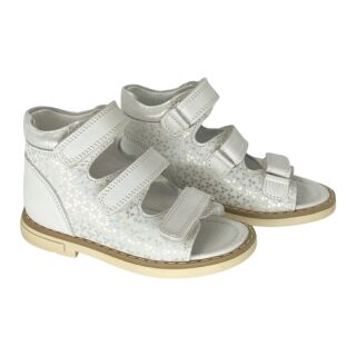 Анатомические босоножки детские Ortomedica 41-09 3 застежки, белые