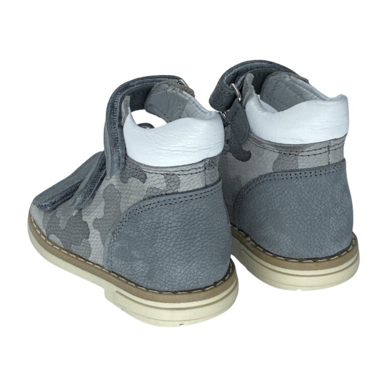 Анатомічні босоніжки дитячі Ortomedica 42-08 3 застібки, камуфляж сірі