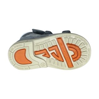 Анатомічні босоніжки дитячі Ortomedica 42-08 3 застібки, камуфляж сірі