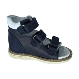 Анатомические босоножки детские Ortomedica 47-09 3 застежки, синие