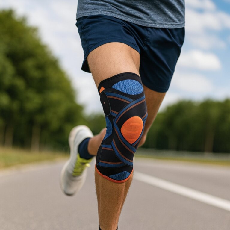 Бандаж на коліно при меніску Thuasne 0270 (Тюан 0270), компресійний наколінник при розриві зв'язок, при вивихах та підвивихах, фіксатор для колінного суглоба