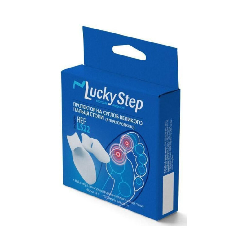Протектор на сустав большого пальца стопы Lucky Step LS22 (с перегородкой)