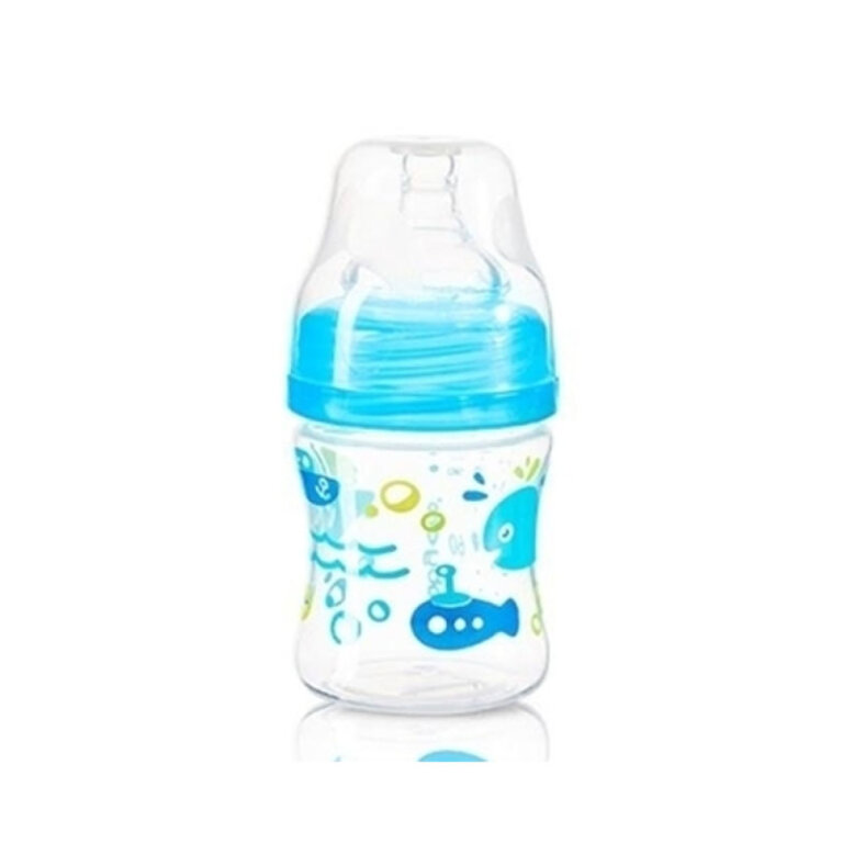 Бутылочка антиколиковая BabyOno с широким отверстием голубой 402/03 (120 мл)