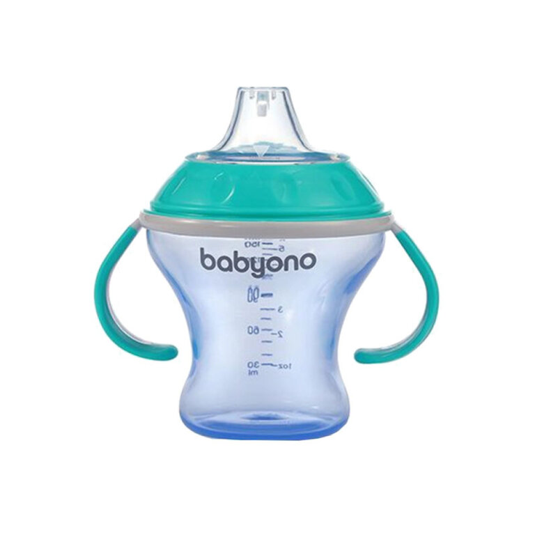 Поилка непроливайка BabyOno "Natural nursing" с мягким носиком 1456/01 (180 мл) мятный