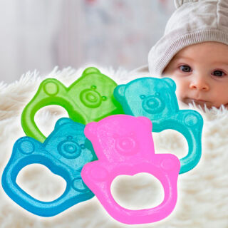 Прорезыватель для зубов BabyOno с гелем "Мишка" 1013