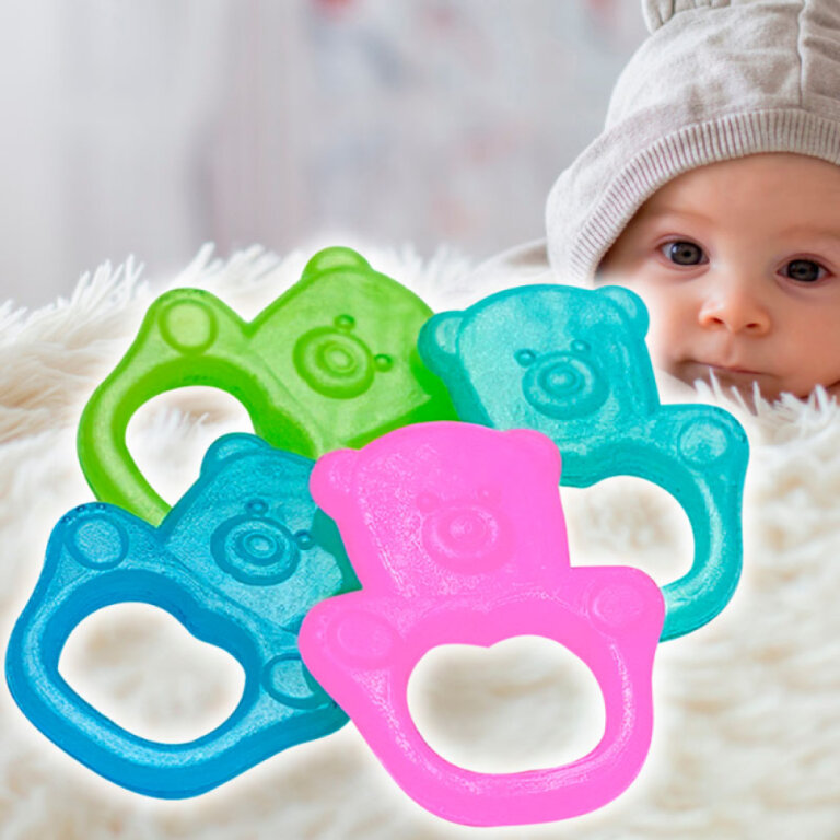 Прорезыватель для зубов BabyOno с гелем "Мишка" 1013