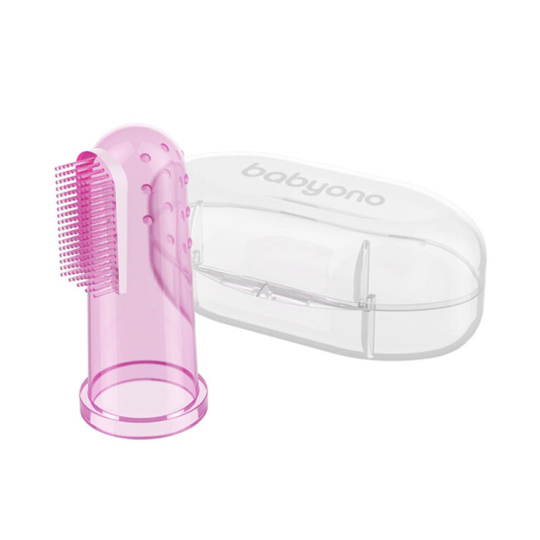 Зубная щеточка с массажем для десен BabyOno розовый 723/03