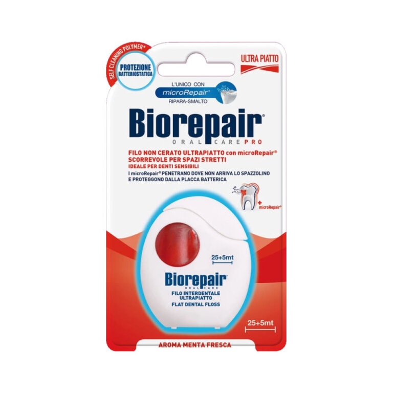 Зубна стрічка-флос BIOREPAIR "Позбавлення чутливості" з гідроксиапатитом та цинком РСА 30 м