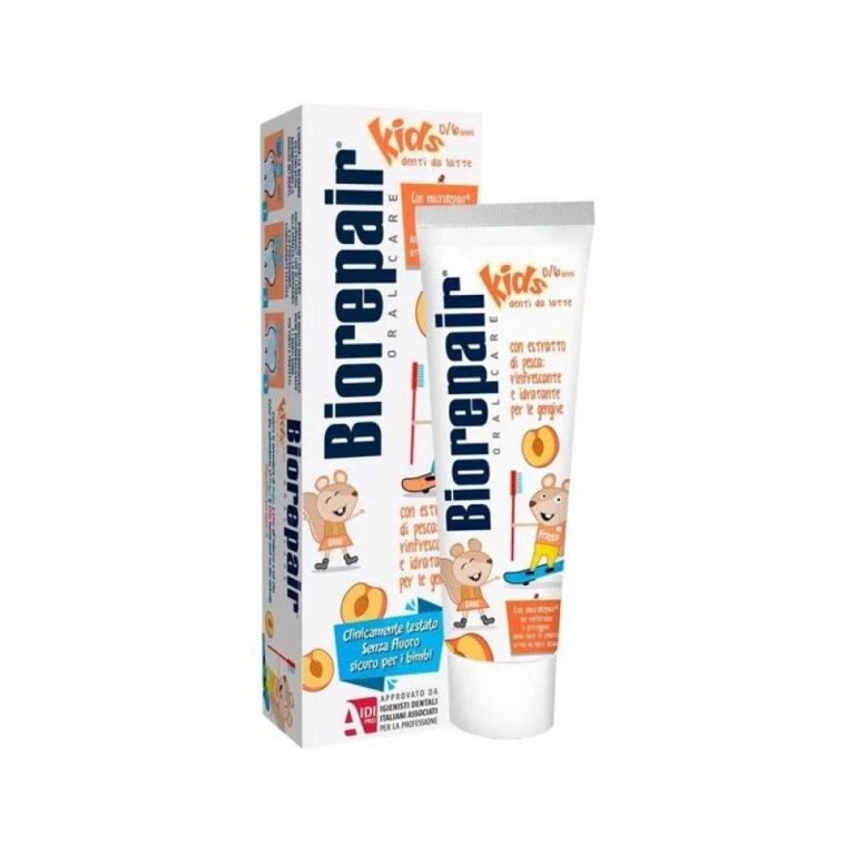 Зубна паста BIOREPAIR дитяча "Веселе мишеня" персик 50 мл